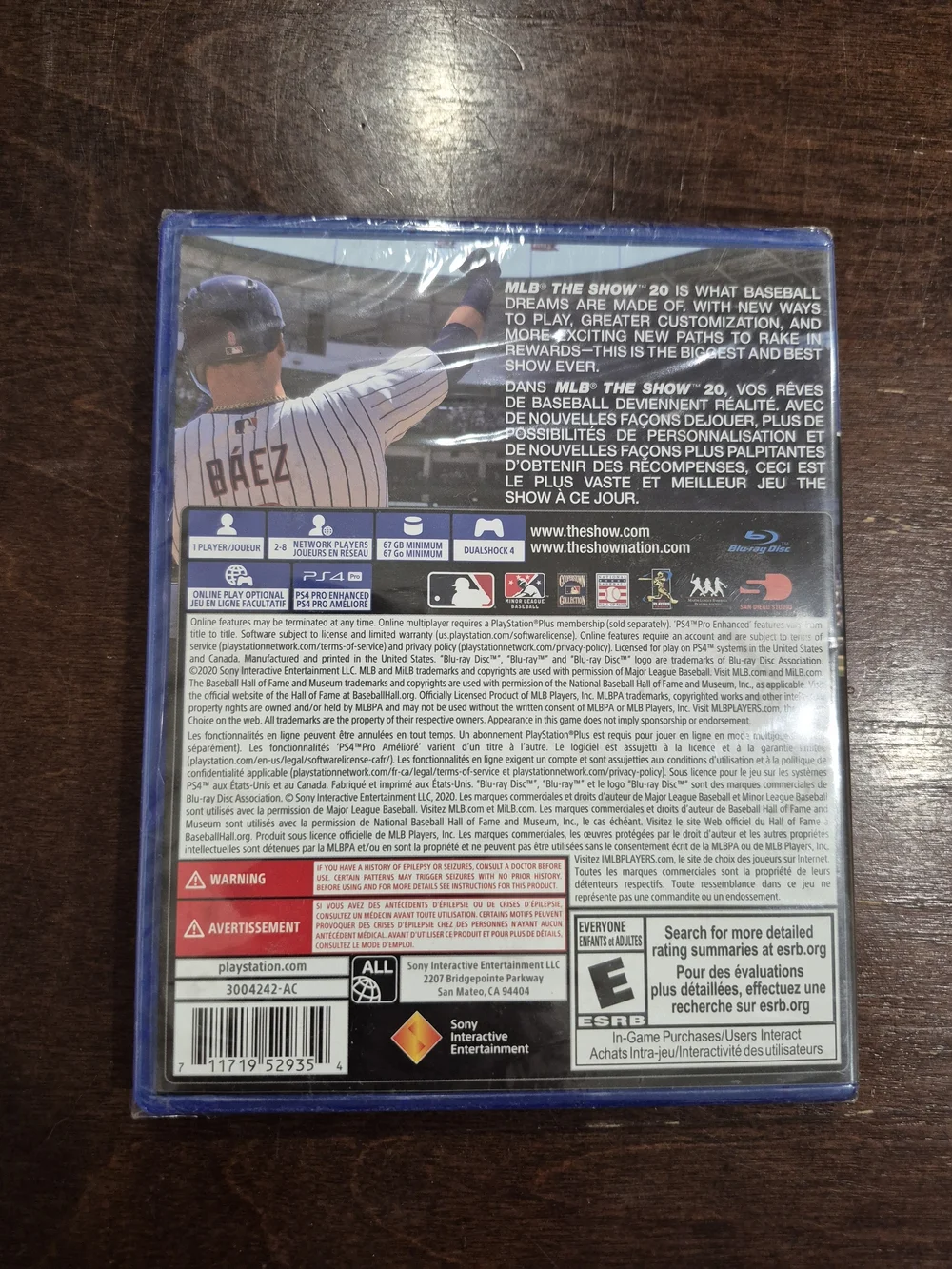 Sony PS4 MLB The Show 20 - Blue & Black Cover